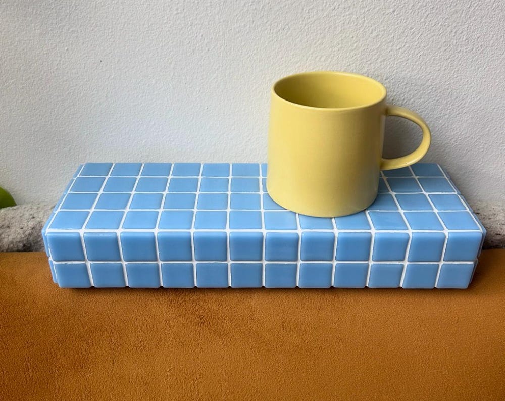 Modern Tile Floating Wall Shelf