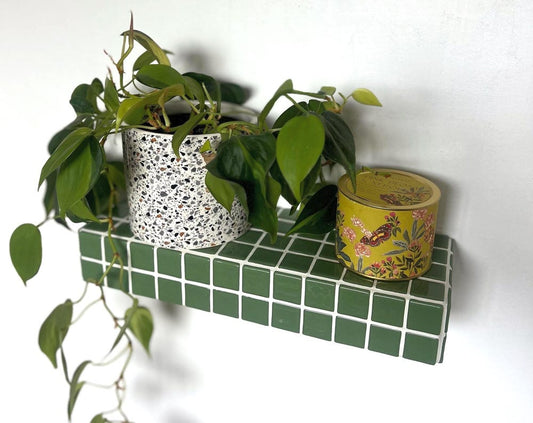 Modern Tile Floating Wall Shelf