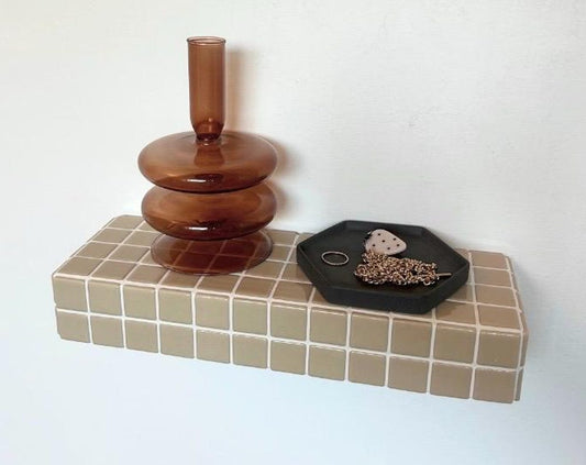 Modern Tile Floating Wall Shelf